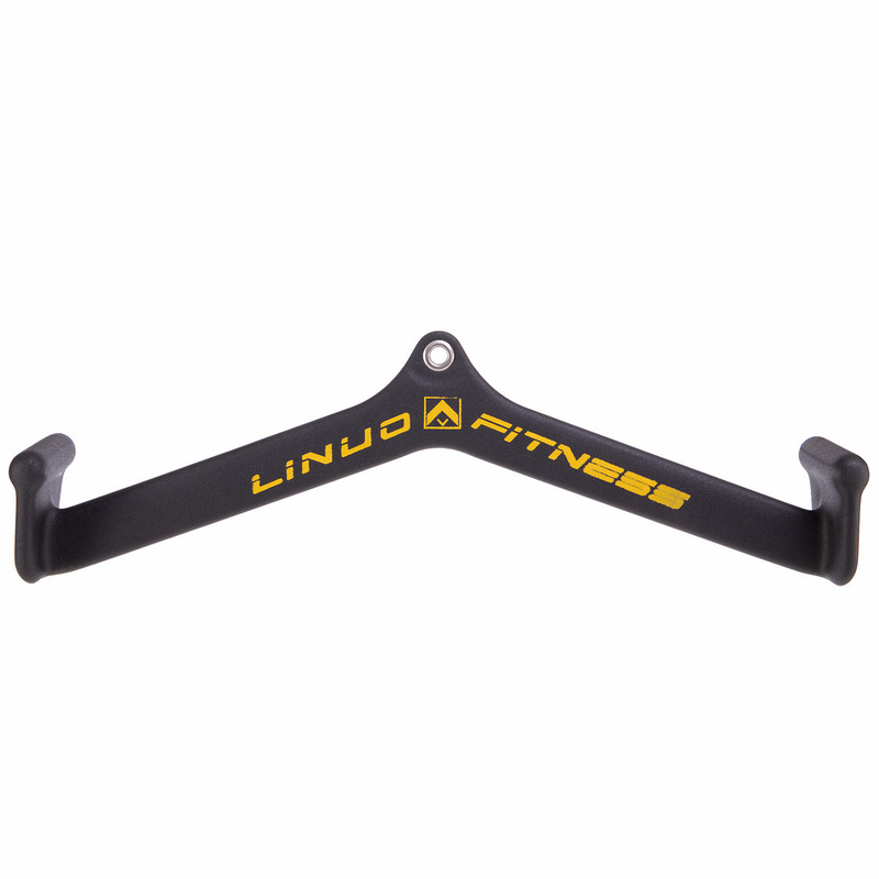 Рукоятка для тяги із середнім хватом Mide Grip нековзне покриття LINUO FITNESS TA-3700-50 61см чорний