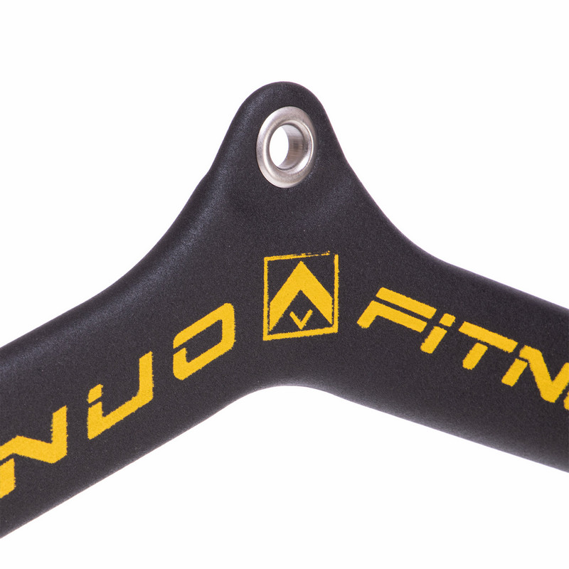Рукоятка для тяги із середнім хватом Mide Grip нековзне покриття LINUO FITNESS TA-3700-50 61см чорний