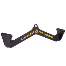 Рукоятка для тяги із середнім хватом Mide Grip нековзне покриття LINUO FITNESS TA-3700-56 54см чорний