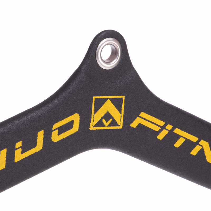 Рукоятка для тяги із середнім хватом Mide Grip нековзне покриття LINUO FITNESS TA-3700-56 54см чорний
