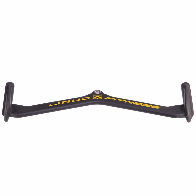 Рукоятка для тяги із середнім хватом Mide Grip нековзне покриття LINUO FITNESS TA-3700-56 54см чорний