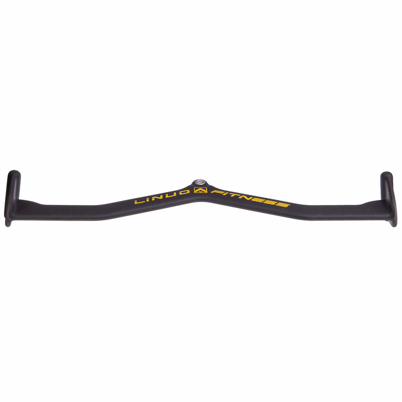 Рукоятка для тяги з широким хватом Wide Grip нековзне покриття LINUO FITNESS TA-3700-74 80см чорний