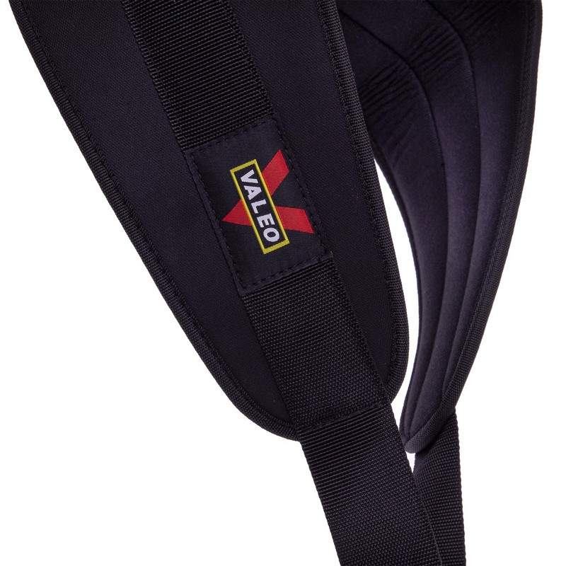 Пояс атлетичний для обтяження текстильний з ланцюгом та карабіном VALEO Dipping Belt TA-4422 спинка-17см чорний