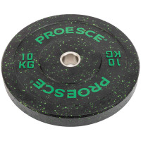 Бамперні диски із структурної гуми Bumper Plates Record TA-4782-10 51мм 10кг чорний-зелений