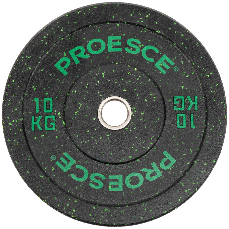 Бамперні диски із структурної гуми Bumper Plates Record TA-4782-10 51мм 10кг чорний-зелений