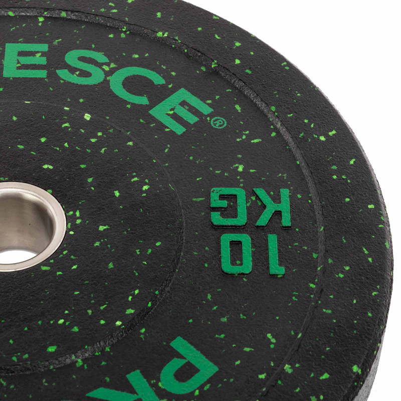 Бамперні диски із структурної гуми Bumper Plates Record TA-4782-10 51мм 10кг чорний-зелений