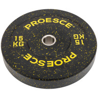 Бамперні диски із структурної гуми Bumper Plates Record TA-4782-15 51мм 15кг чорний-жовтий