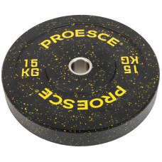 Бамперні диски із структурної гуми Bumper Plates Record TA-4782-15 51мм 15кг чорний-жовтий