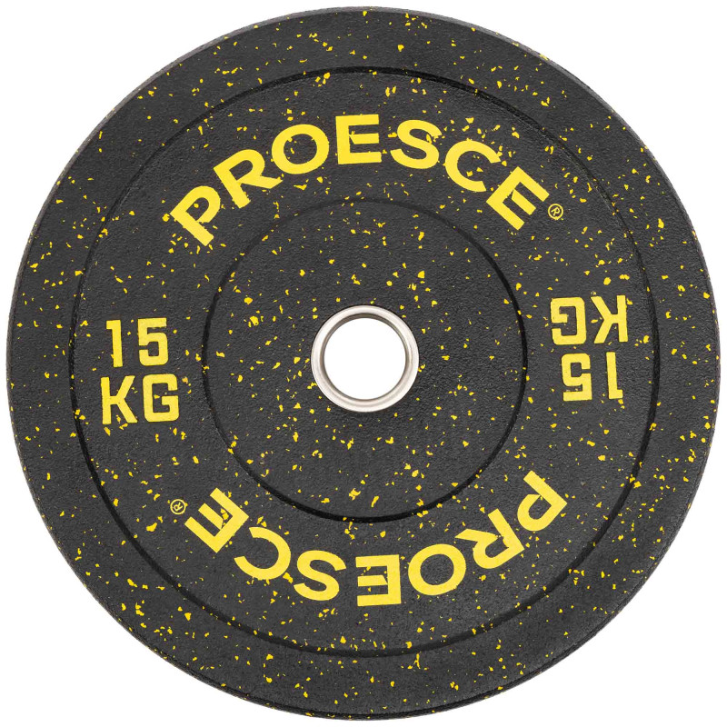 Бамперні диски із структурної гуми Bumper Plates Record TA-4782-15 51мм 15кг чорний-жовтий