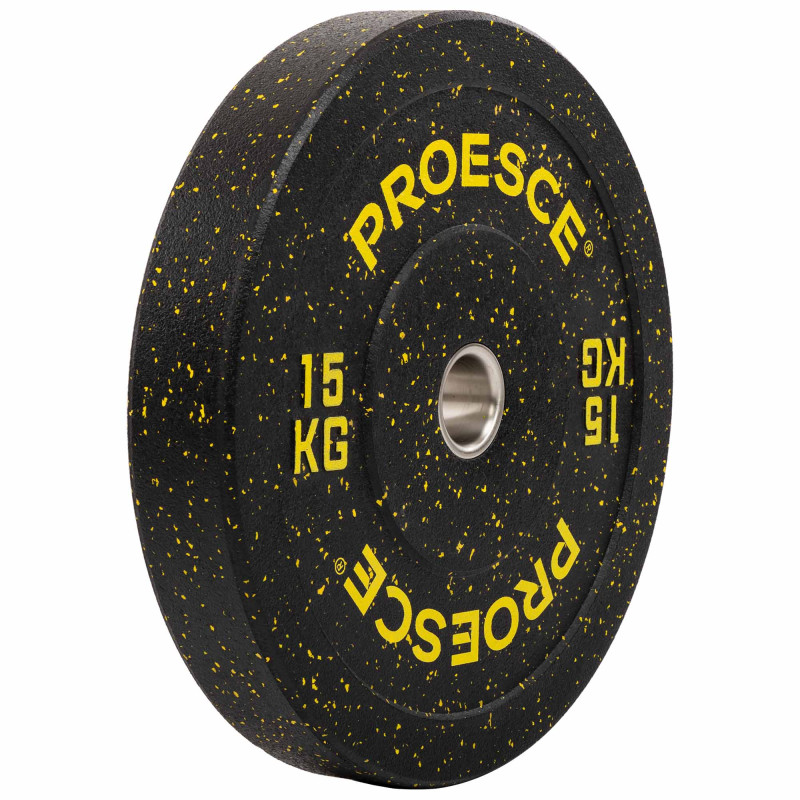 Бамперні диски із структурної гуми Bumper Plates Record TA-4782-15 51мм 15кг чорний-жовтий
