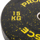 Бамперні диски із структурної гуми Bumper Plates Record TA-4782-15 51мм 15кг чорний-жовтий