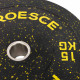 Бамперні диски із структурної гуми Bumper Plates Record TA-4782-15 51мм 15кг чорний-жовтий