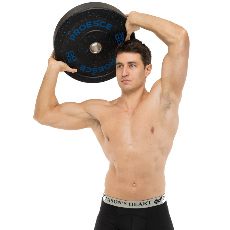 Бамперні диски із структурної гуми Bumper Plates Record TA-4782-20 51мм 20кг чорний-синій