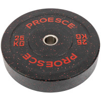 Бамперні диски із структурної гуми Bumper Plates Record TA-4782-25 51мм 25кг чорний-червоний