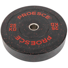 Бамперні диски із структурної гуми Bumper Plates Record TA-4782-25 51мм 25кг чорний-червоний