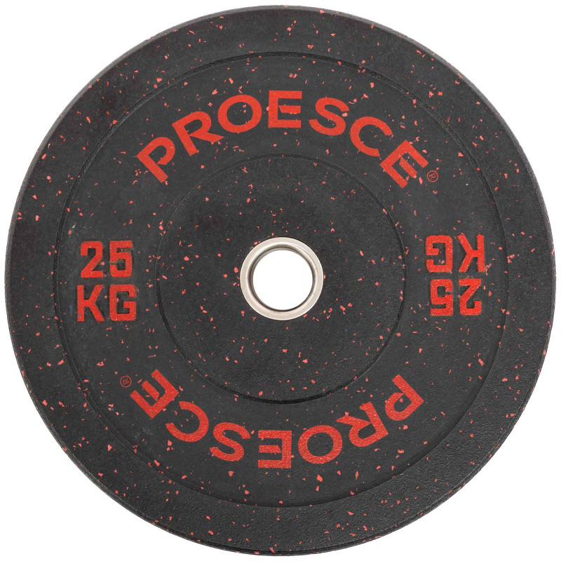 Бамперні диски із структурної гуми Bumper Plates Record TA-4782-25 51мм 25кг чорний-червоний