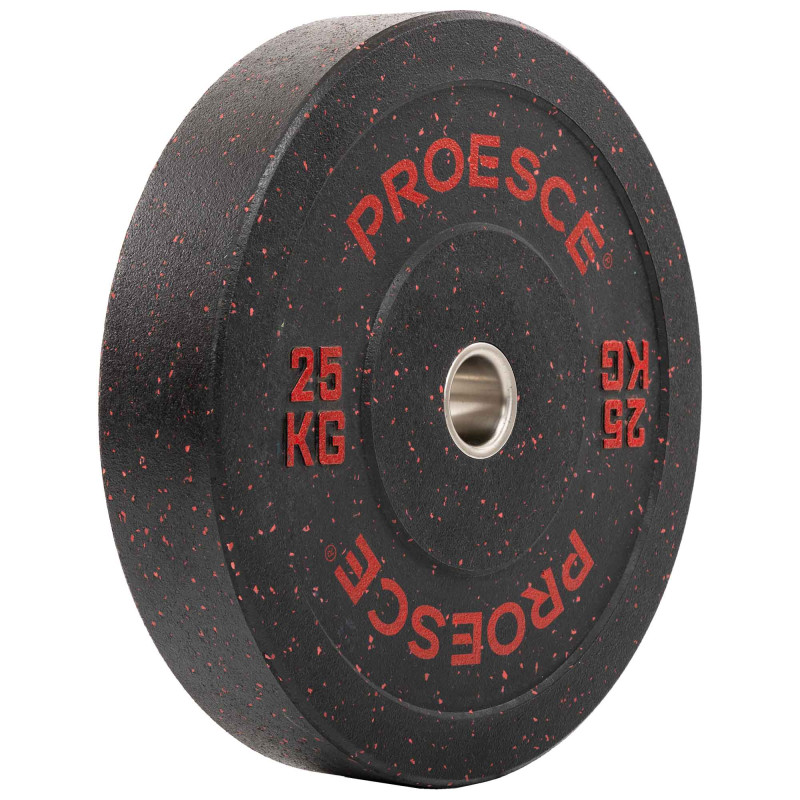 Бамперні диски із структурної гуми Bumper Plates Record TA-4782-25 51мм 25кг чорний-червоний