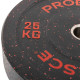 Бамперні диски із структурної гуми Bumper Plates Record TA-4782-25 51мм 25кг чорний-червоний