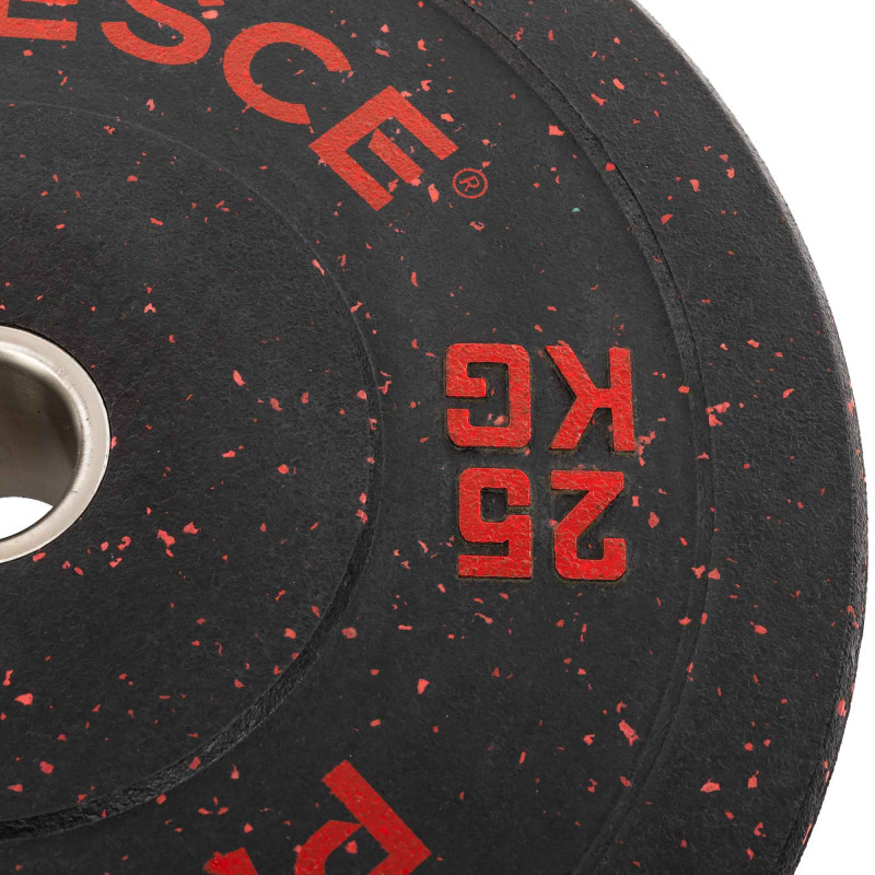 Бамперні диски із структурної гуми Bumper Plates Record TA-4782-25 51мм 25кг чорний-червоний
