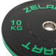 Бамперні диски гумові Bumper Plates Zelart TA-4790-10 51мм 10кг чорний-зелений