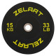 Бамперні диски гумові Bumper Plates Zelart TA-4790-15 51мм 15кг чорний-жовтий
