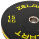 Бамперні диски гумові Bumper Plates Zelart TA-4790-15 51мм 15кг чорний-жовтий