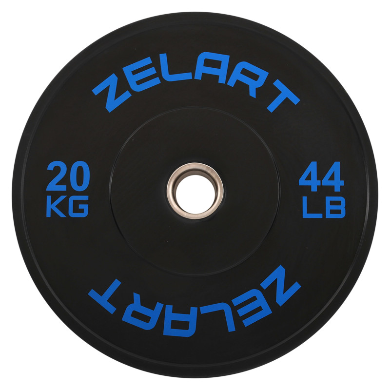 Бамперні диски гумові Bumper Plates Zelart TA-4790-20 51мм 20кг чорний-синій