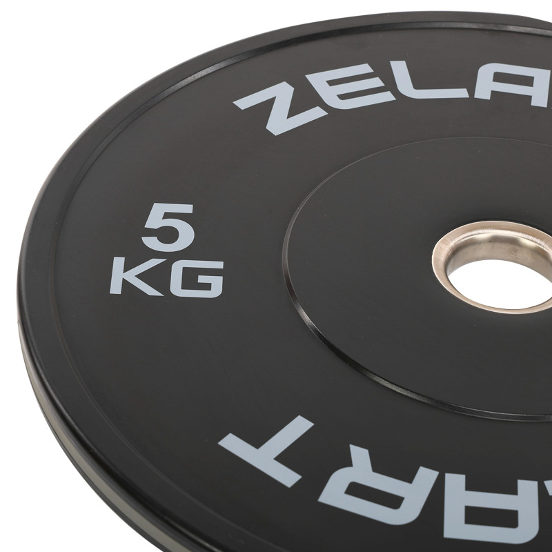 Бамперні диски гумові Bumper Plates Zelart TA-4790-5 51мм 5кг чорний-сірий