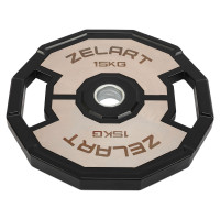 Млинці диски гумові 2 Handle металева втулка Zelart TA-4792-15 51мм 15кг чорний