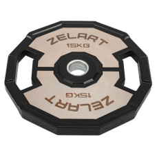 Млинці диски гумові 2 Handle металева втулка Zelart TA-4792-15 51мм 15кг чорний