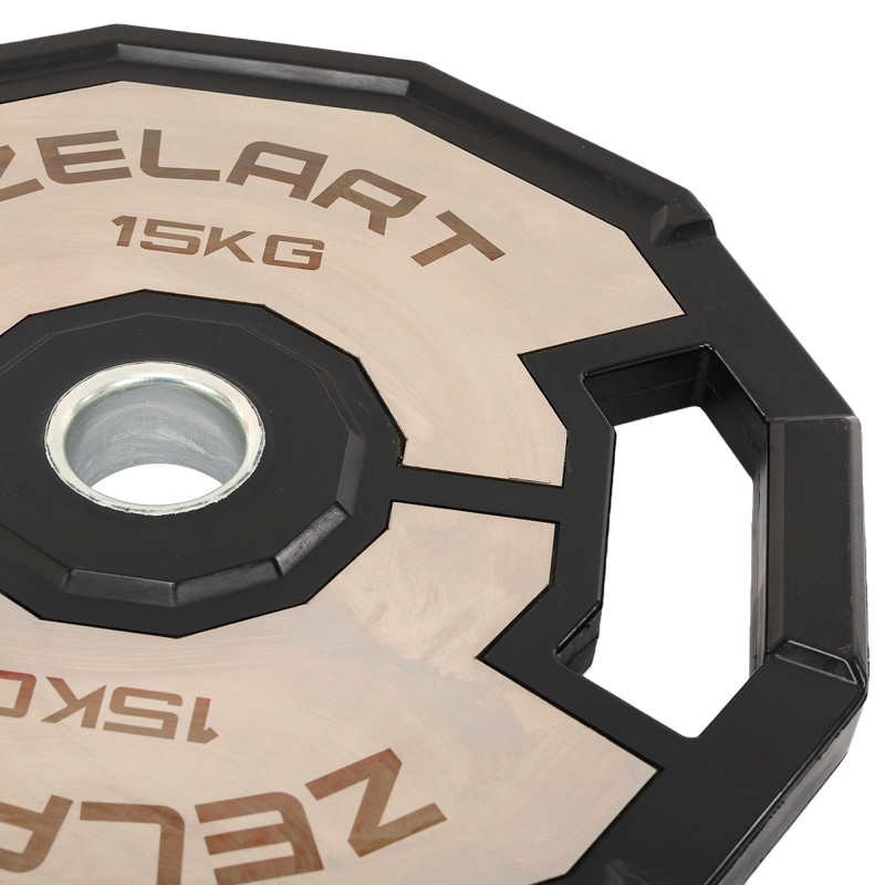 Млинці диски гумові 2 Handle металева втулка Zelart TA-4792-15 51мм 15кг чорний