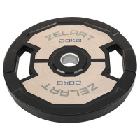 Млинці диски гумові 2 Handle металева втулка Zelart TA-4792-20 51мм 20кг чорний