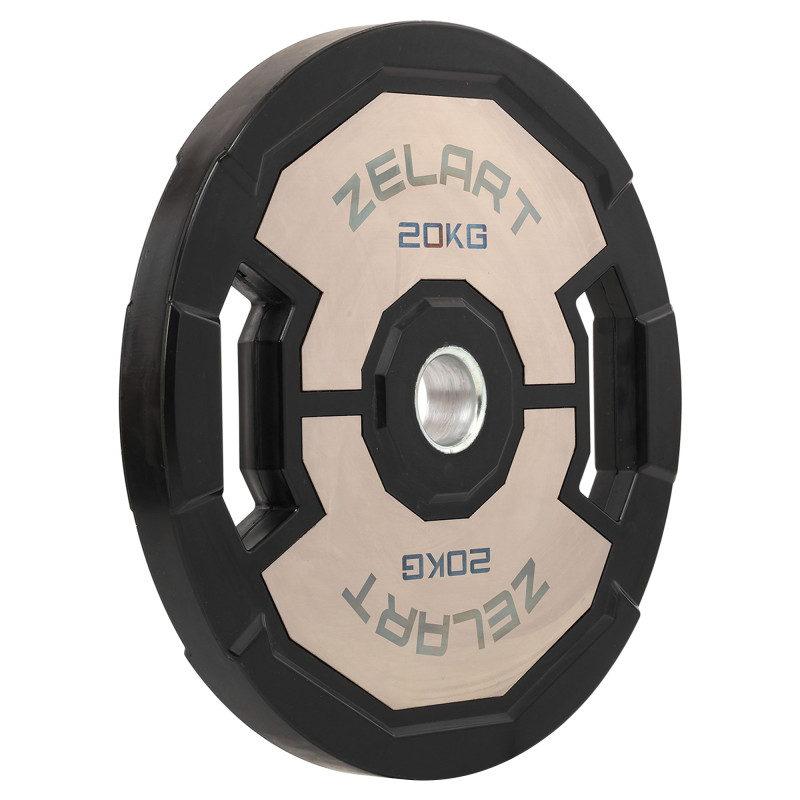 Млинці диски гумові 2 Handle металева втулка Zelart TA-4792-20 51мм 20кг чорний