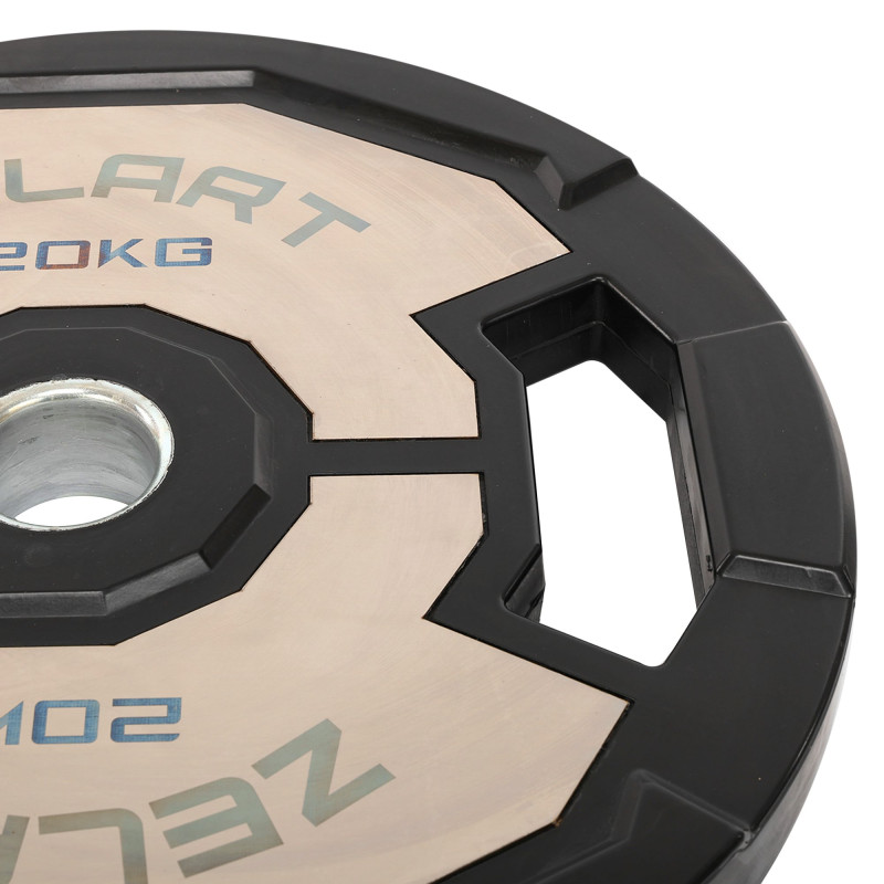 Млинці диски гумові 2 Handle металева втулка Zelart TA-4792-20 51мм 20кг чорний