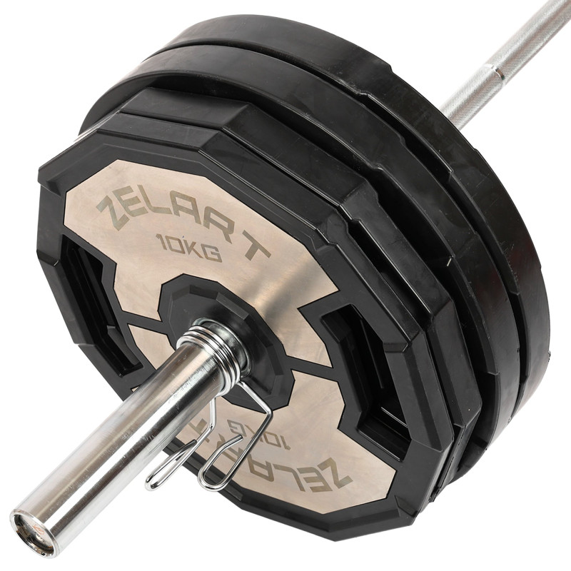 Млинці диски гумові 2 Handle металева втулка Zelart TA-4792-20 51мм 20кг чорний