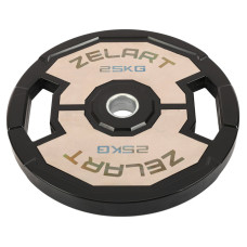 Млинці диски гумові 2 Handle металева втулка Zelart TA-4792-25 51мм 25кг чорний
