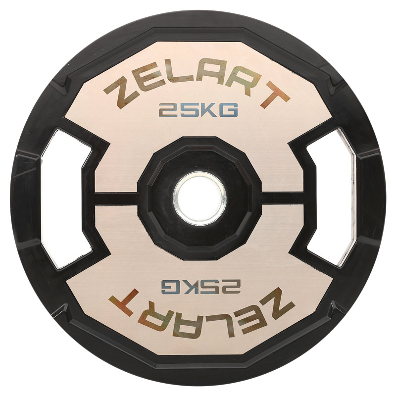 Млинці диски гумові 2 Handle металева втулка Zelart TA-4792-25 51мм 25кг чорний
