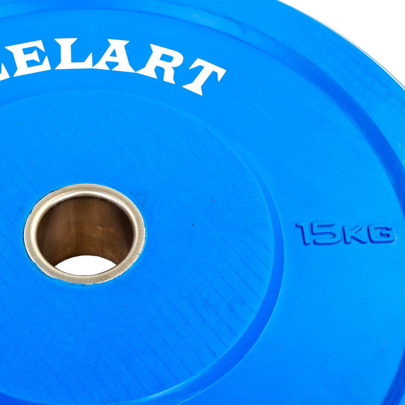 Бамперні диски гумові Bumper Plates Zelart Z-TOP TA-5125-15 51мм 15кг синій