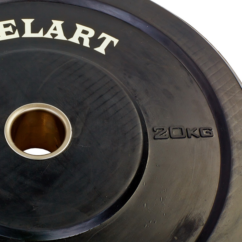 Бамперні диски гумові Bumper Plates Zelart Z-TOP TA-5125-20 51мм 20кг чорний