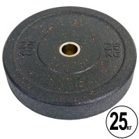 Бамперні диски із структурної гуми Bumper Plates RAGGY Record TA-5126-25 51мм 25кг чорний чорний