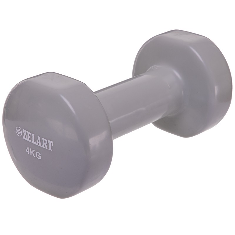 Гантелі для фітнесу вінілові Zelart Beauty TA-5225-4 2шт 4кг кольори в асортименті