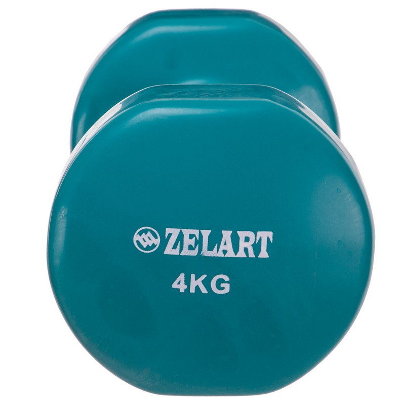 Гантелі для фітнесу вінілові Zelart Beauty TA-5225-4 2шт 4кг кольори в асортименті