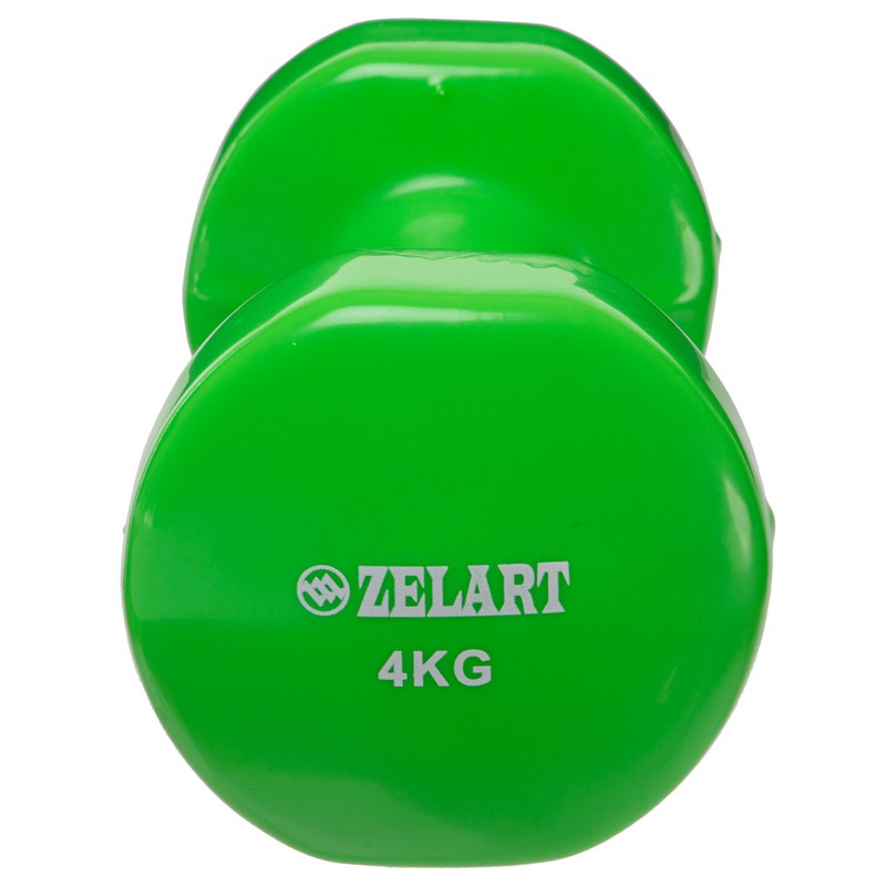 Гантелі для фітнесу вінілові Zelart Beauty TA-5225-4 2шт 4кг кольори в асортименті