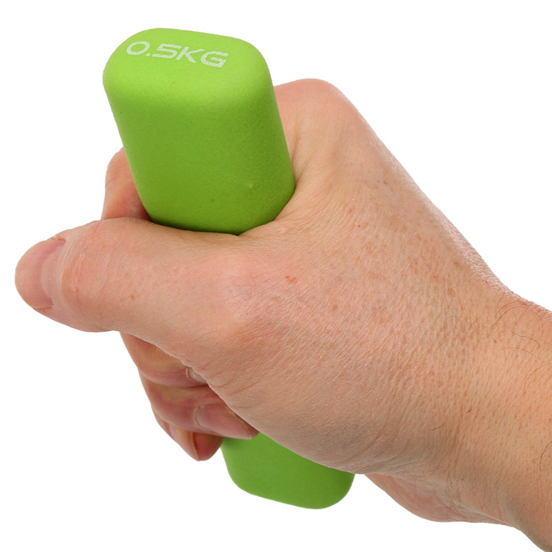 Гантель для фітнесу неопреновий MDbuddy TA-5322-0_5 1шт 0,5 кг кольори в асортименті
