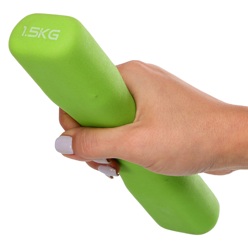 Гантель для фітнесу неопреновий MDbuddy TA-5322-1_5 1шт 1,5 кг кольори в асортименті