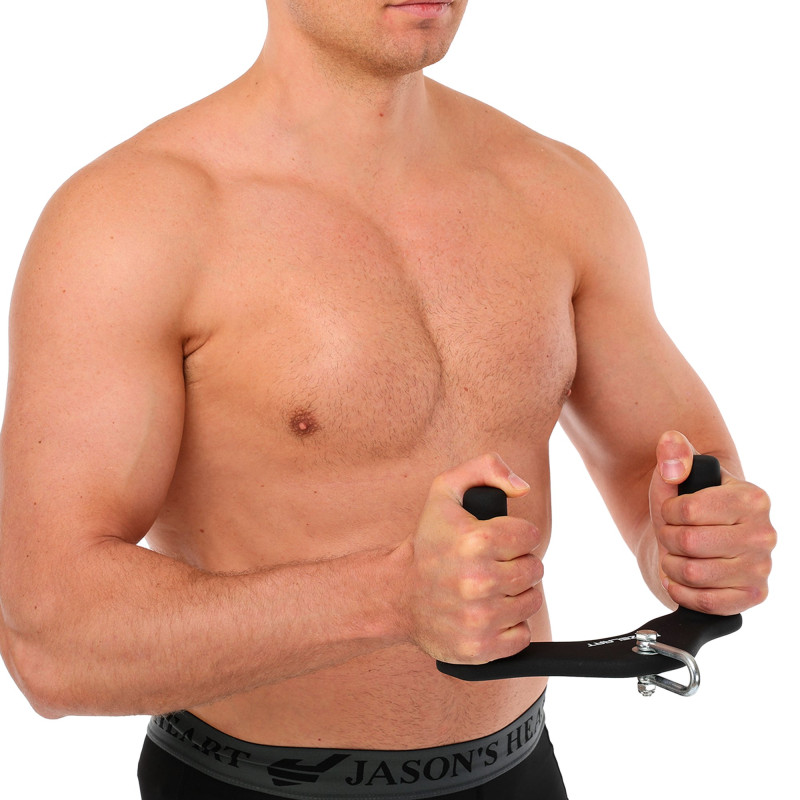Рукоятка для тяги з вузьким хватом Pull Down Handle нековзне покриття Mdbuddy TA-5388 розмір 25х12х13см чорний