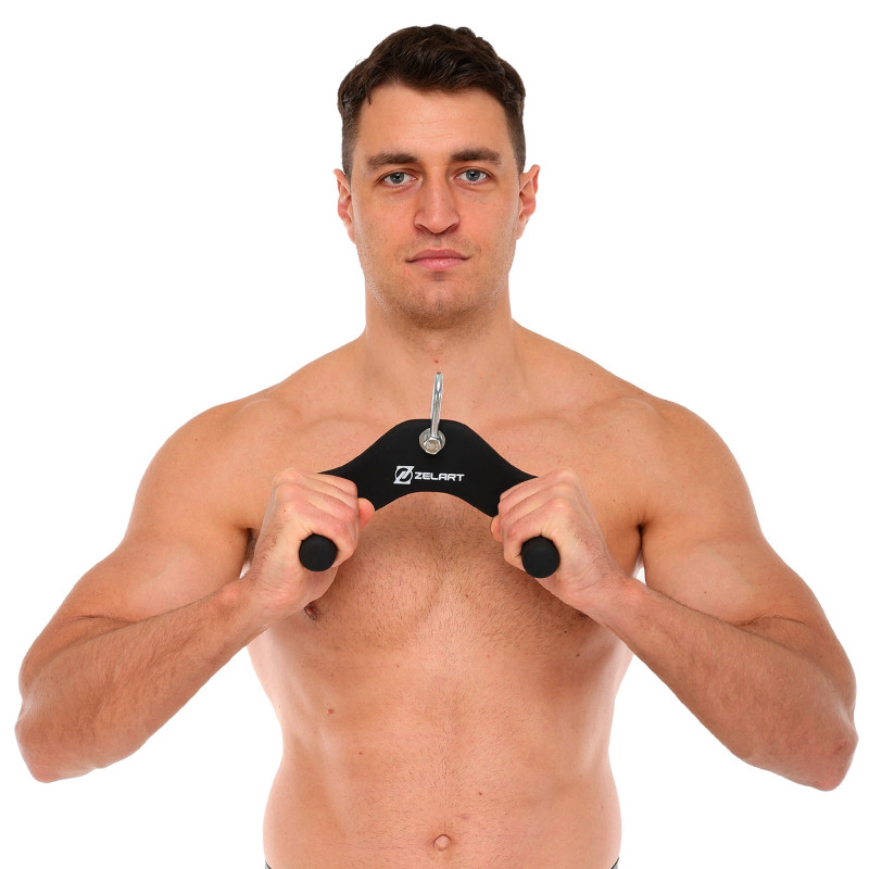 Рукоятка для тяги з вузьким хватом Pull Down Handle нековзне покриття Mdbuddy TA-5388 розмір 25х12х13см чорний