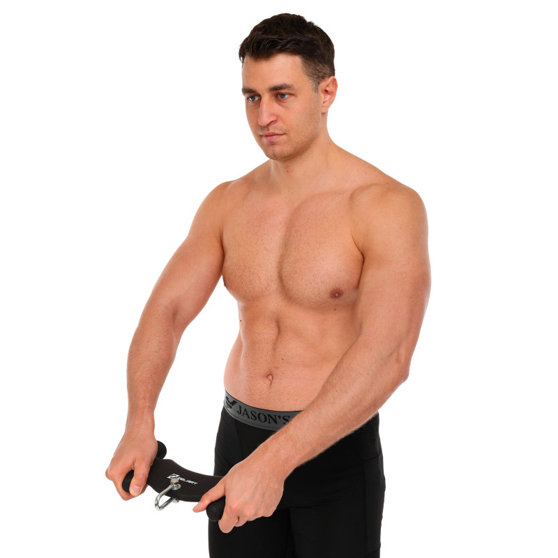 Рукоятка для тяги з вузьким хватом Pull Down Handle нековзне покриття Mdbuddy TA-5389 розмір 33х5,5х14см чорний