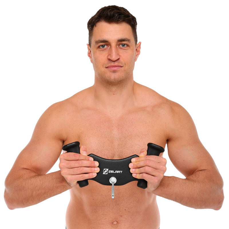 Рукоятка для тяги з вузьким хватом Pull Down Handle нековзне покриття Mdbuddy TA-5389 розмір 33х5,5х14см чорний