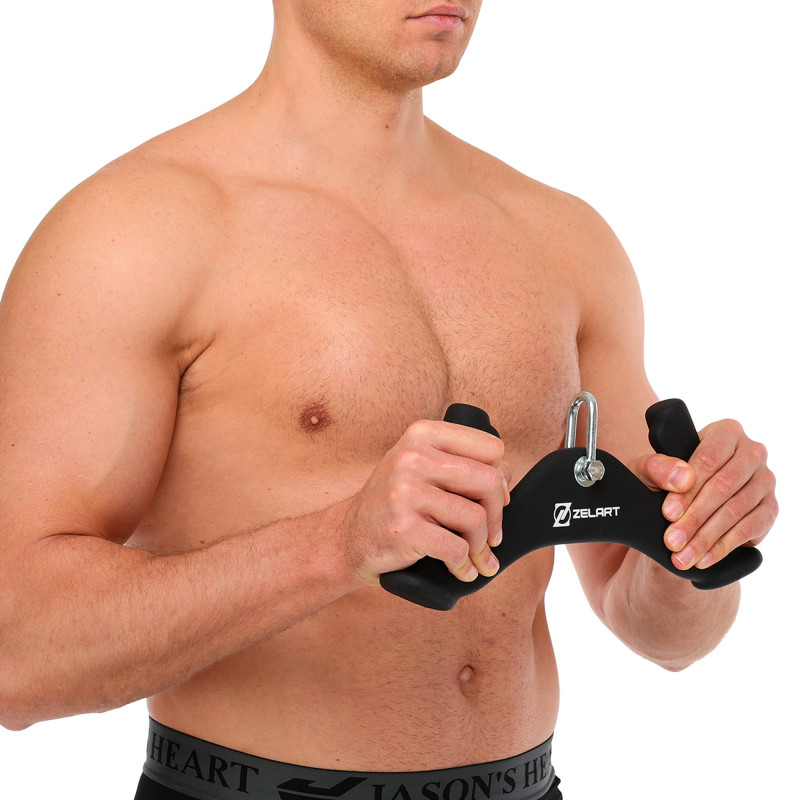 Рукоятка для тяги з вузьким хватом Pull Down Handle нековзне покриття Mdbuddy TA-5390 розмір 34х5,5х15см чорний